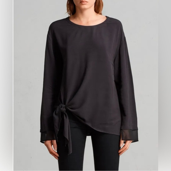 ALLSAINTS Ricco Top in black - Picture 1 of 10